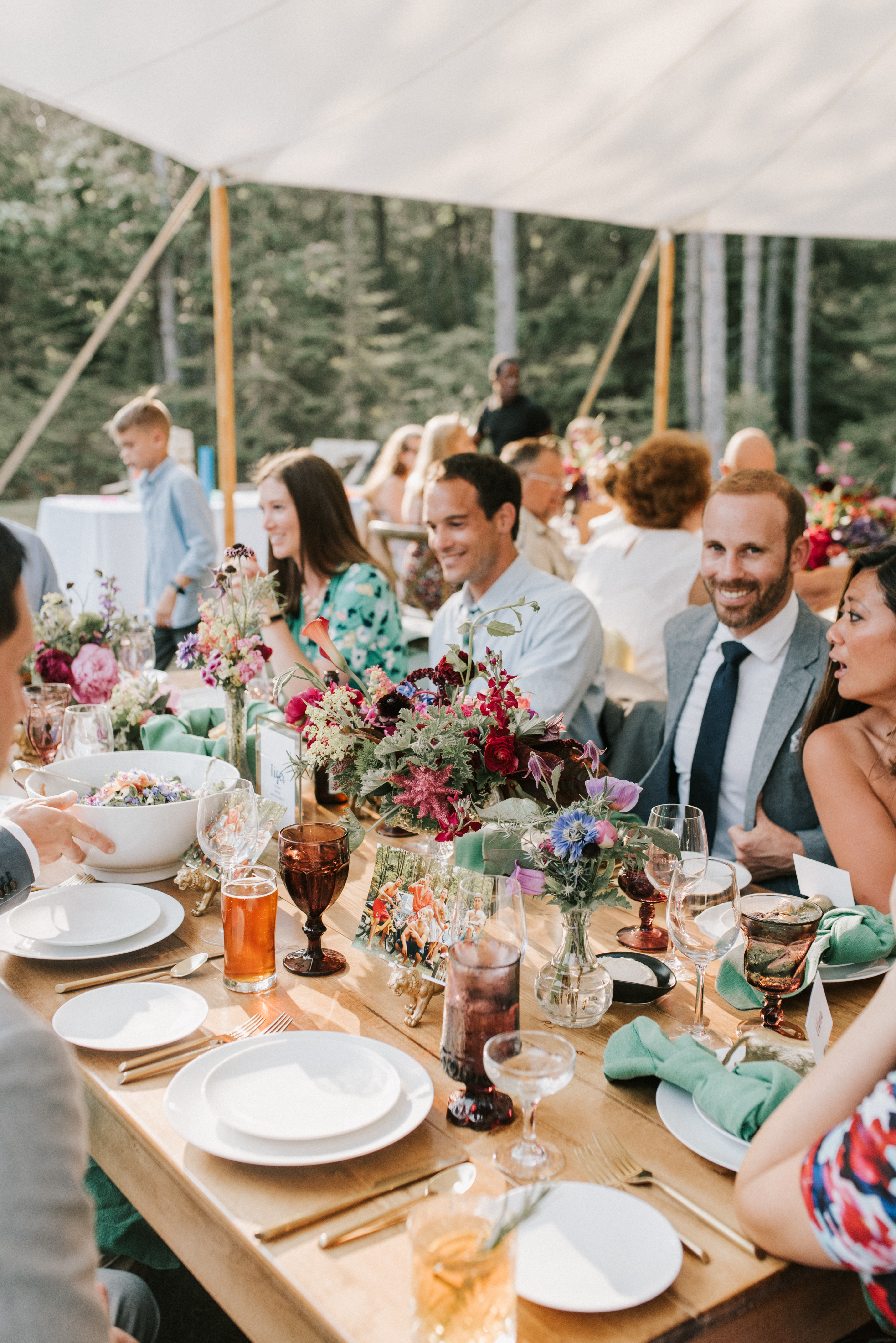 Reception at Hidden Pond Wedding in Kennebunkport, Maine